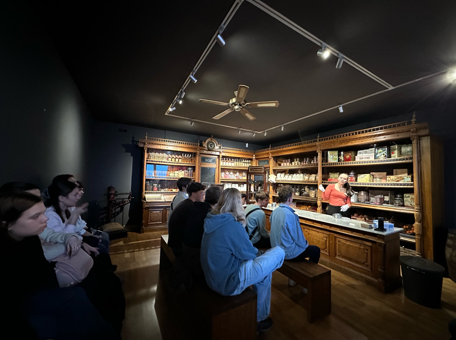 Lesson in a historic shop